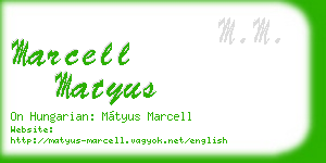 marcell matyus business card