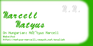 marcell matyus business card